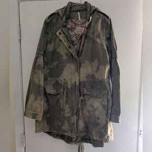Free People Women's Tie Dye Camo Anorak Jacket. US 12.